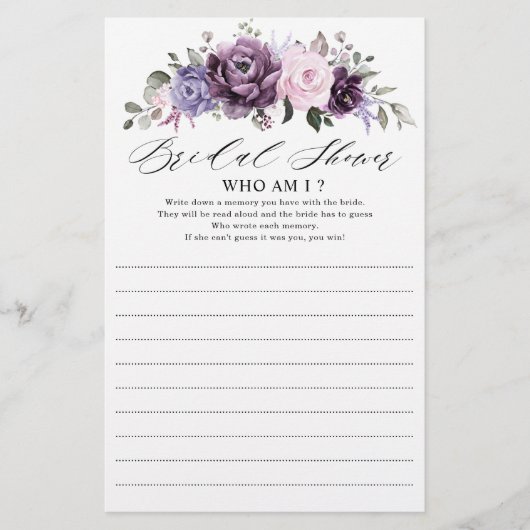 Shades of Dusty Purple開花Who Am I Game (正面)