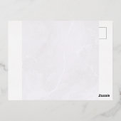 Shades of Dusty Purple Blooms Geometric Wedding  箔招待状ポストカード (裏面)