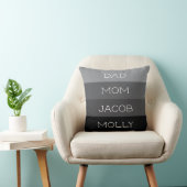 Shades of Gray Family of Four Names クッション (椅子)