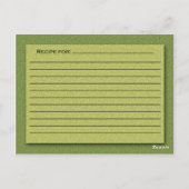 Shades of Greenレシピカード ポストカード (裏面)