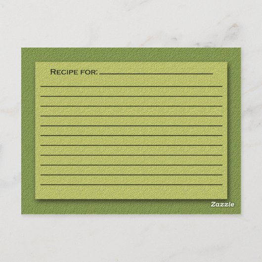Shades of Greenレシピカード ポストカード (裏面)