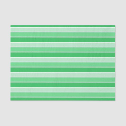 Shades of Green Horizontal Stripes 薄葉紙 (正面)