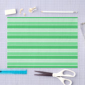Shades of Green Horizontal Stripes 薄葉紙 (クラフト)