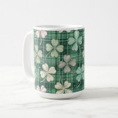 SHADES OF GREEN IRISH CELTIC SHAMROCKS  コーヒーマグカップ (正面左)