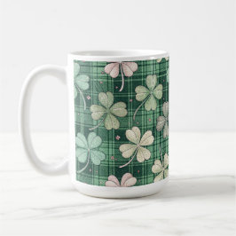 SHADES OF GREEN IRISH CELTIC SHAMROCKS  コーヒーマグカップ