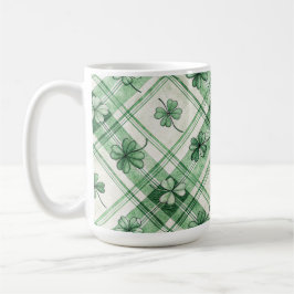 SHADES OF GREEN IRISH CELTIC SHAMROCKS  コーヒーマグカップ