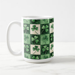 SHADES OF GREEN IRISH CELTIC SHAMROCKS  コーヒーマグカップ