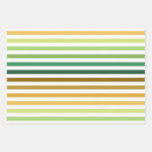 SHADES OF GREEN ORANGE BROWN GEOMETRIC PATTERNS ラッピングペーパーシート (正面2)
