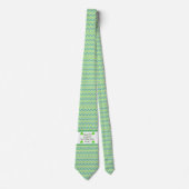 Shades Of Green Zig Zag Lines Neck Tie ネクタイ (正面)