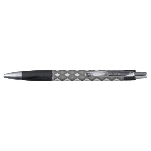 Shades of grey diamond pattern ボールペン (裏面)
