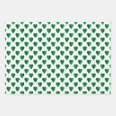 SHADES OF IRISH GREEN & WHITE SHAMROCKS & PATTERNS ラッピングペーパーシート (正面3)