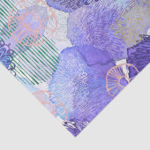 Shades of LavenderとGreen抽象芸術花Tis 薄葉紙 (詳細)