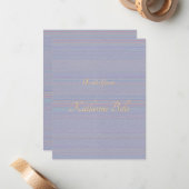 Shades of Lavender Horizontal Stripe Textured Look ノートカード (正面/裏面インサイチュ)