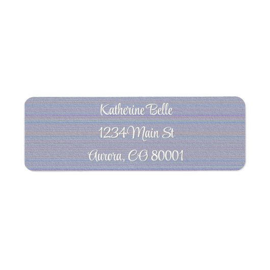Shades of Lavender Horizontal Stripe Textured Look ラベル (正面)