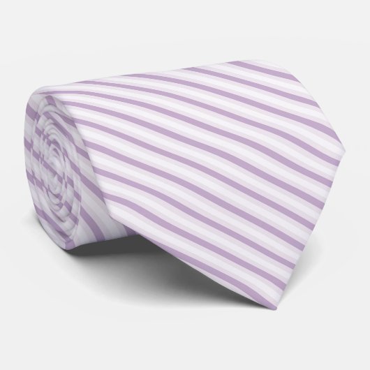 Shades of Lavender Purple Stripes ネクタイ (ロール)