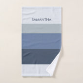 Shades of Modern Color Blocks Stripes Personalize バスタオルセット (ハンドタオル)