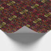 Shades Of Orange Red Yellow Ribbon Art Design ラッピングペーパー (角)
