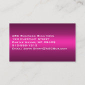 Shades of Pinkプロフェッショナル標準名刺 名刺 (裏面)