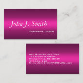Shades of Pink モダン Standard Business Card 名刺 (正面/裏面)