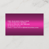Shades of Pink モダン Standard Business Card 名刺 (裏面)