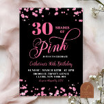 Shades of Pink 30th Birthdayパーティー 招待状<br><div class="desc">Shades of Pink 30th Birthdayパーティの招待状、Pinkグリッター大人誕生日招待状、Shades of Pink大人誕生日招待状</div>