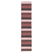 Shades of Pink and Burgundy Striped ショートテーブルランナー (正面)