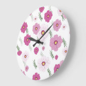 shades of pink bloomer ラージ壁時計 (傾斜)