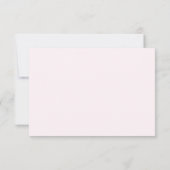 Shades of Pink Foliage Monogram RSVP Response Card (裏面)