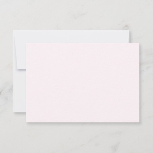 Shades of Pink Foliage Monogram RSVP Response Card (裏面)