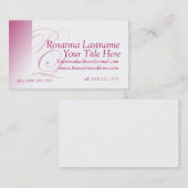 Shades of Pink Monogram Personal 名刺 (正面/裏面)