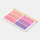 Shades of Pink & Purple Daily Organizer ポストイット (アングル)