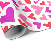 SHADES OF PINK & PURPLE VALENTINES DAYハート ラッピングペーパー (ロールコーナー)