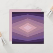 Shades Of Purpleジオメトリック抽象芸術アート カード (正面/裏面インサイチュ)