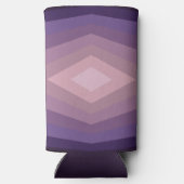 Shades Of Purpleジオメトリック抽象芸術アート スリム缶クーラー (裏面)