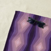 Shades Of Purpleジオメトリック抽象芸術アート ビーチタオル (インサイチュ)