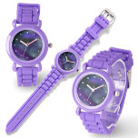 Shades of Purple抽象芸術 腕時計<br><div class="desc">紫、薄紫、青い緑と灰色の色合いのメドレーの時計顔は、これをトレンディー抽象芸術時計にする。JLW_PHOTOGRAPHYによるオリジナル写真から作成</div>