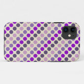 Shades of Purple水玉模様by Shirley Taylor Case-Mate iPhoneケース (裏面(横))
