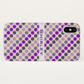 Shades of Purple水玉模様by Shirley Taylor Case-Mate iPhoneケース (裏面(横))