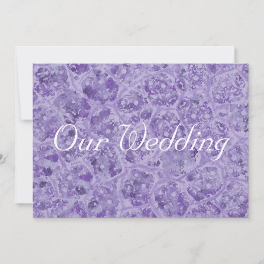 Shades of Purple結婚式招待状、カスタム 招待状 (正面)