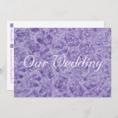 Shades of Purple結婚式招待状、カスタム 招待状 (正面/裏面)