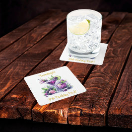 Shades of Purple：ブルーバイオレット誕生日Bash スクエアペーパーコースター