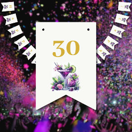 Shades of Purple：ブルーバイオレット誕生日Bash バンティングフラッグ