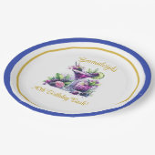 Shades of Purple：ブルーバイオレット誕生日Bash ペーパープレート (アングル)