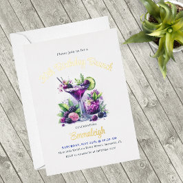 Shades of Purple：ブルーバイオレット誕生日Bash 箔招待状