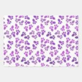 Shades of Purple Easter Bunny足パターンカスタム ラッピングペーパーシート (正面)