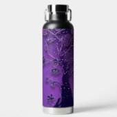 SHADES OF PURPLE HALLOWEEN TREE WITH PUMPKINS ウォーターボトル (正面)
