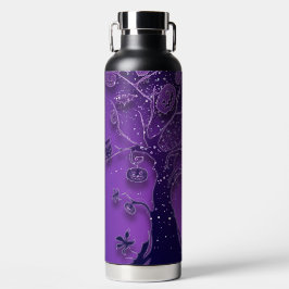 SHADES OF PURPLE HALLOWEEN TREE WITH PUMPKINS ウォーターボトル