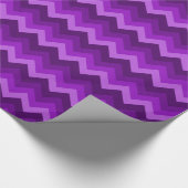 Shades of Purple LG Hombre Chevron ZigZag Pattern ラッピングペーパー (角)