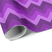 Shades of Purple LG Hombre Chevron ZigZag Pattern ラッピングペーパー (ロールコーナー)