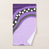 Shades of Purple Modern Abstract Art  バスタオルセット (ハンドタオル)